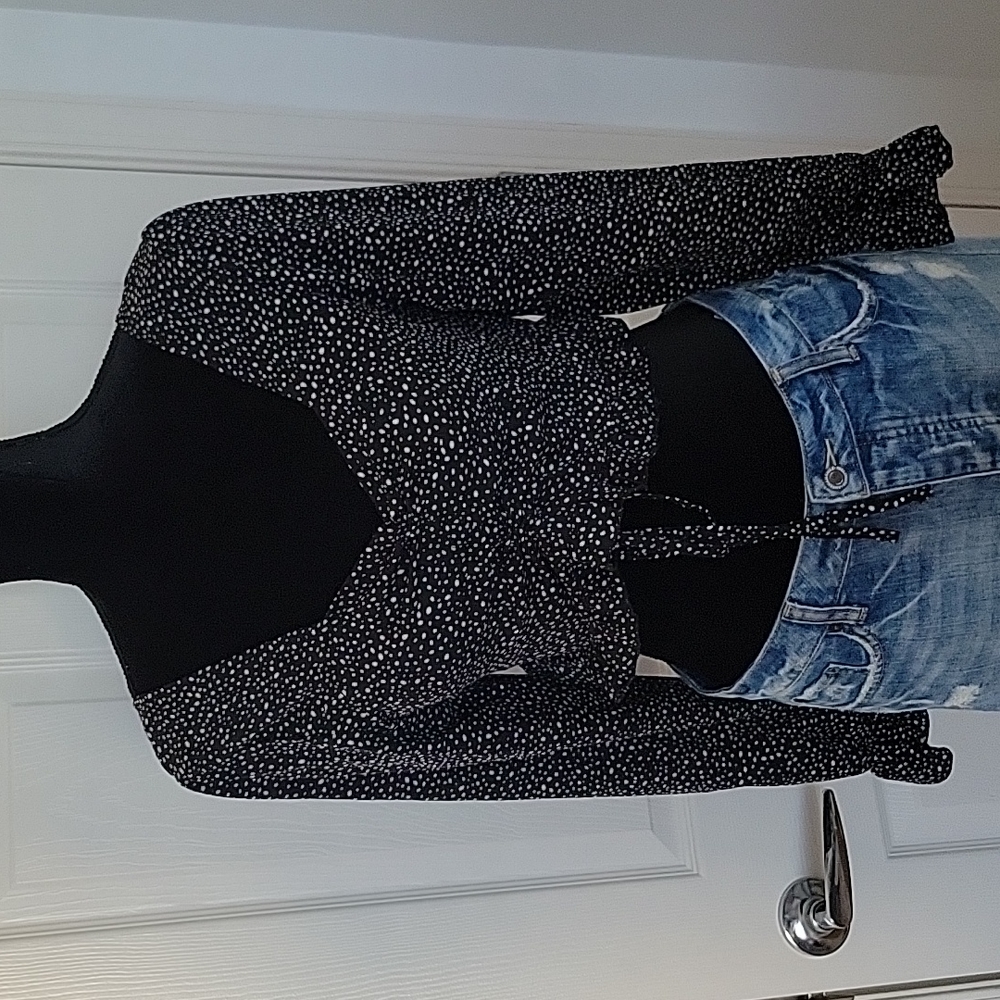 Salt and Pepper Cropped Top Size M